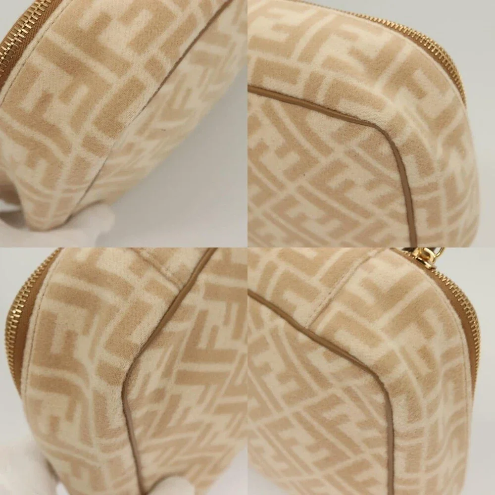Fendi Zucca Vanity Pouch Beige